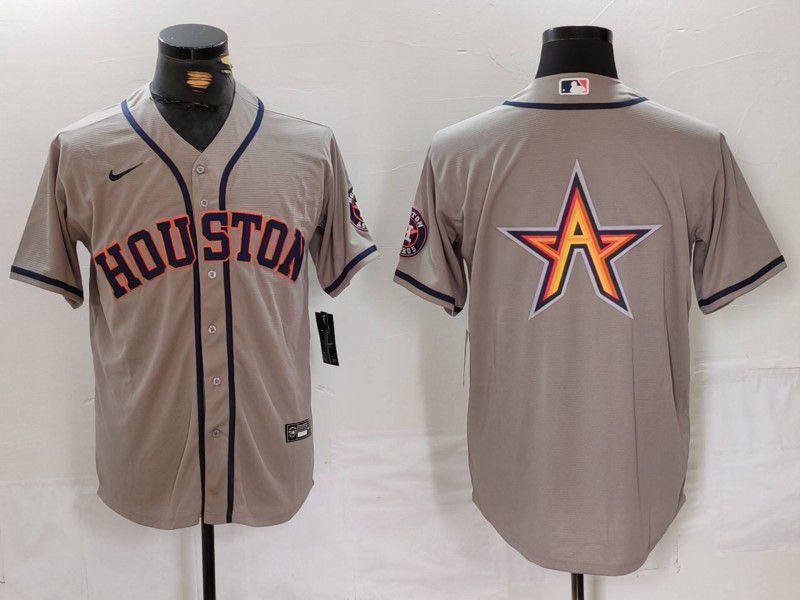 Men Houston Astros Blank Grey Nike Game 2024 MLB Jersey style 3->houston astros->MLB Jersey